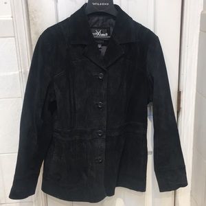 Vintage black suede jacket/blazer!